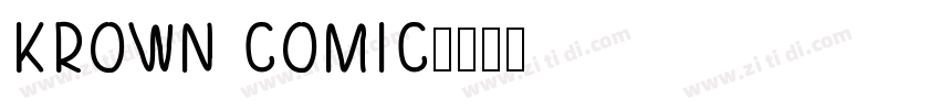 KROWN COMIC字体转换